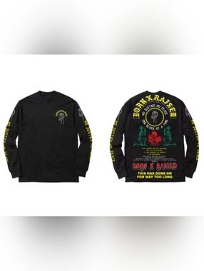 BORN X RAISED "No Justice, No Peace" Long Sleeve Tee (2020), NEW